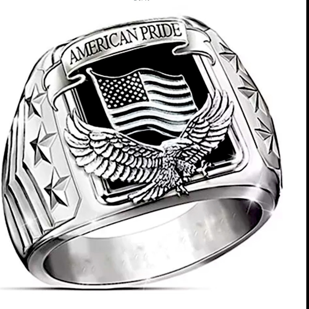 New US Eagle 925 Silver Men’s  Ring